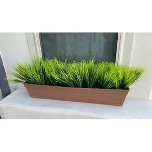 New 14pcs Fake Grass Plant, Artificial Outdoor Plants UV Resistant, Wheat Bushes